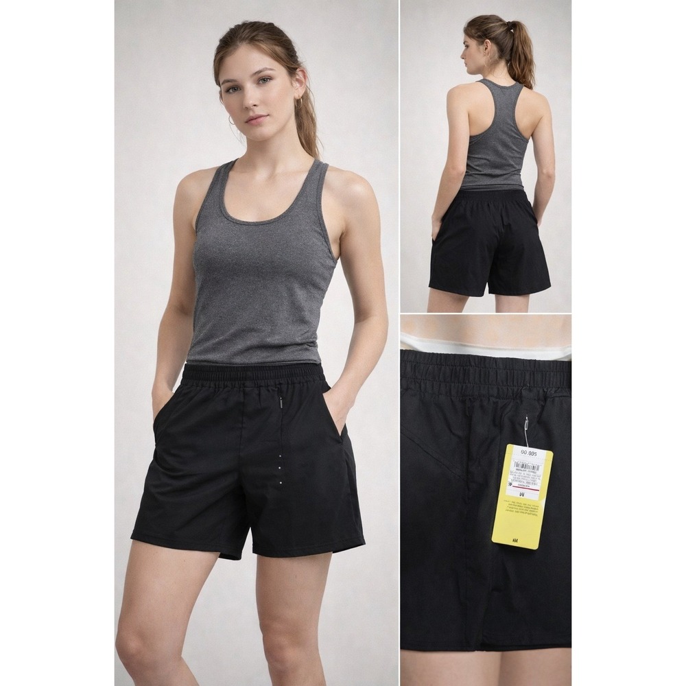 All in Motion Run Shorts Women Size M Black NWT Sporty Activewear